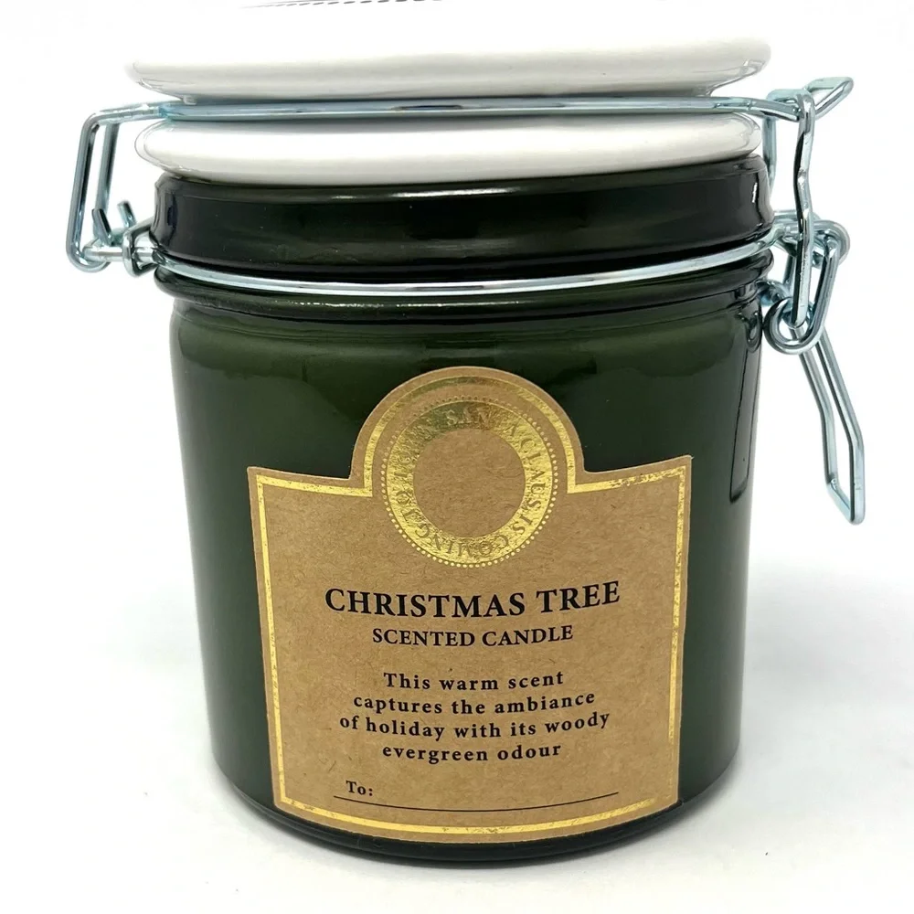 Christmas Tree Scented Candle Large Green - Picture 3 of 8